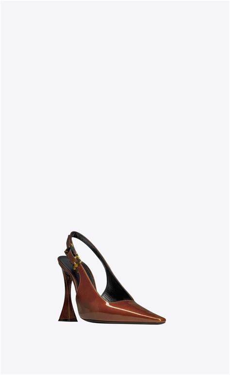 ysl pulp slingback|DUNE slingback pumps in patent leather .